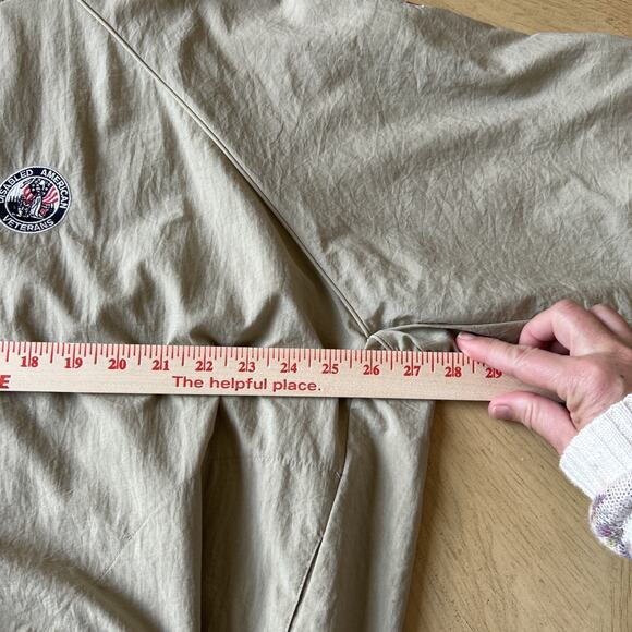 disabled american veterans sweater DAV mens large Windbreaker Tan Pullover USA - Picture 7 of 7